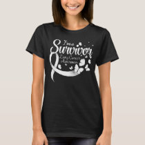 I'm A Survivor Lung Cancer Awareness Butterfly Rib T-Shirt