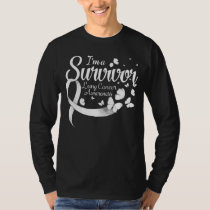 I'm A Survivor Lung Cancer Awareness Butterfly Rib T-Shirt