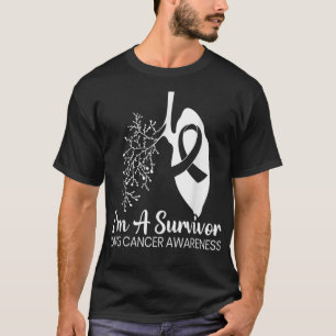 I'm A Survivor Lung Cancer Awareness Month White R T-Shirt