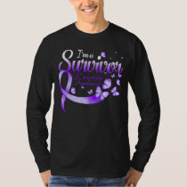 I'm A Survivor Lupus Awareness Butterfly Ribbon T-Shirt
