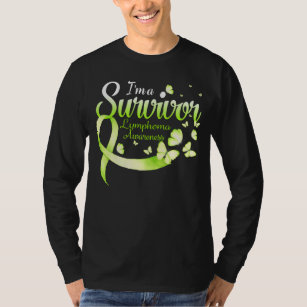 I'm A Survivor Lymphoma Awareness Butterfly Ribbon T-Shirt