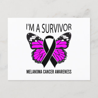 I'm A Survivor Melanoma Cancer Awareness Invitation Postcard