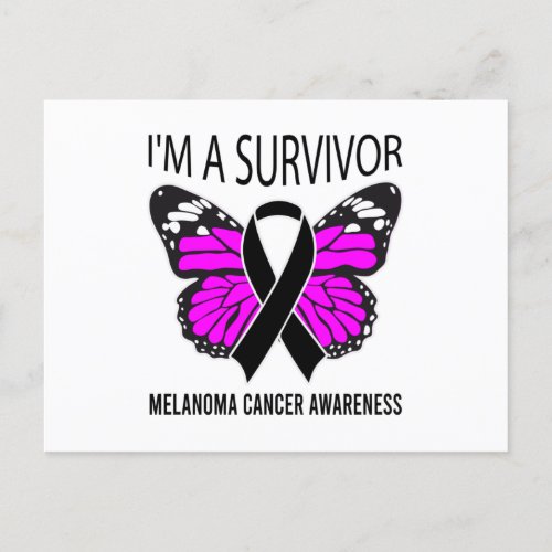 Im A Survivor Melanoma Cancer Awareness Invitation Postcard