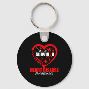 Im A Survivor Of Heart Disease Awareness Month Wea Keychain