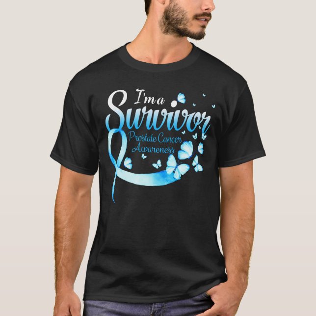 I'm A Survivor Prostate Cancer Awareness Butterfly T-Shirt (Front)