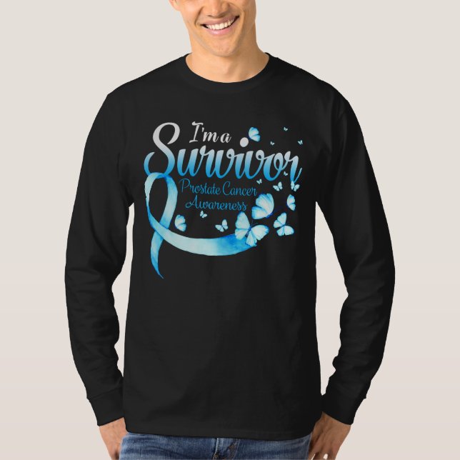 I'm A Survivor Prostate Cancer Awareness Butterfly T-Shirt (Front)