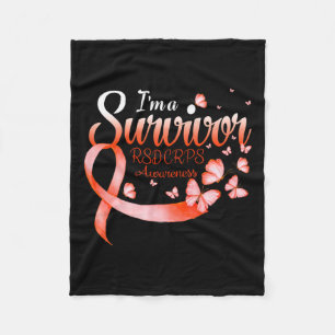 I'm A Survivor Rsd Crps Awareness Butterfly  Fleece Blanket