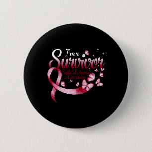 I'm A Survivor Sickle Cell Anemia Awareness Butter Button