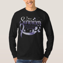 I'm A Survivor Stomach Cancer Awareness Butterfly  T-Shirt