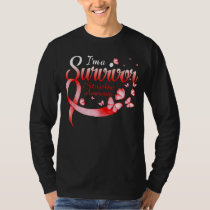 I'm A Survivor Stroke Awareness Butterfly Ribbon  T-Shirt
