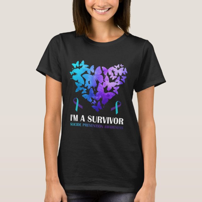 I'm A Survivor Suicide Prevention Awareness Butter T-Shirt (Front)