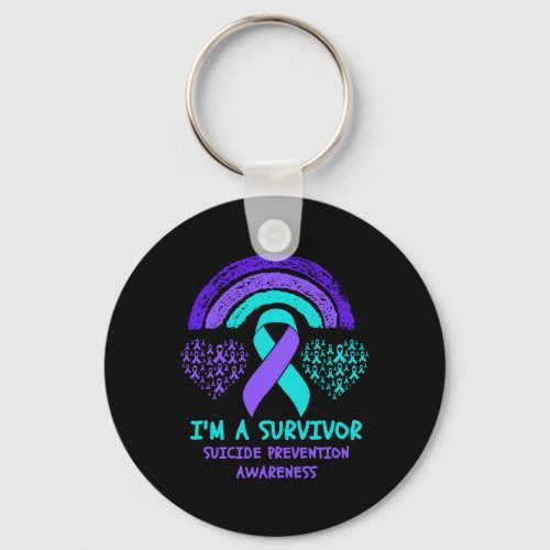 Im A Survivor Suicide Prevention Awareness Leopard Keychain