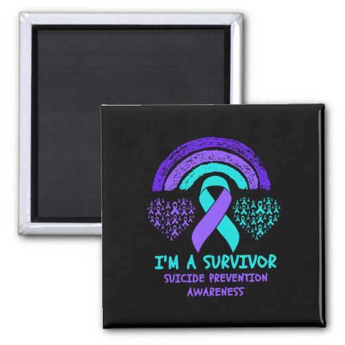 Im A Survivor Suicide Prevention Awareness Leopard Magnet