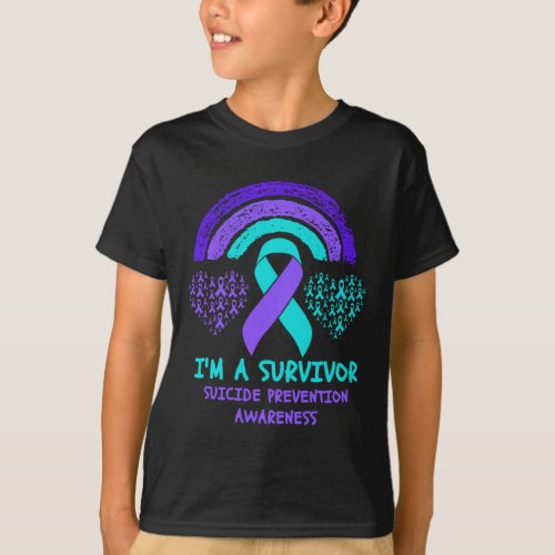 Im A Survivor Suicide Prevention Awareness Leopard T_Shirt