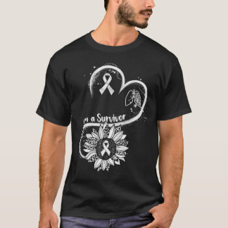 I'm A Survivor Sunflower Lung Cancer Awareness War T-Shirt
