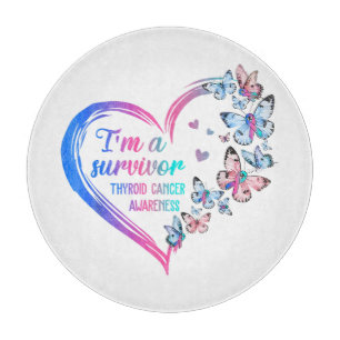  I'm A Survivor Thyroid Cancer Awareness Cutting Board