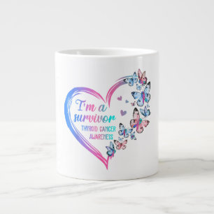  I'm A Survivor Thyroid Cancer Awareness Giant Coffee Mug