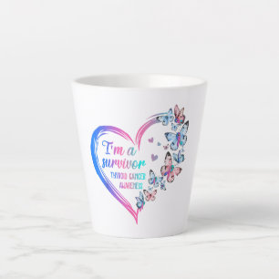  I'm A Survivor Thyroid Cancer Awareness Latte Mug