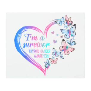  I'm A Survivor Thyroid Cancer Awareness Metal Print