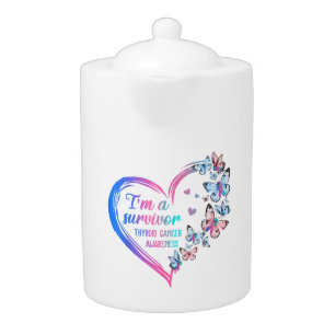  I'm A Survivor Thyroid Cancer Awareness Teapot