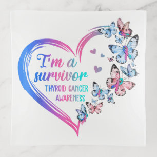  I'm A Survivor Thyroid Cancer Awareness Trinket Tray