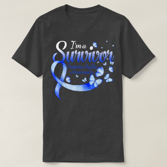 I'm A Survivor Transverse Myelitis Awareness Butte T-Shirt (Design Front)