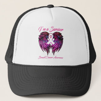 I'm A Survivor Wings Breast Cancer Awareness Trucker Hat