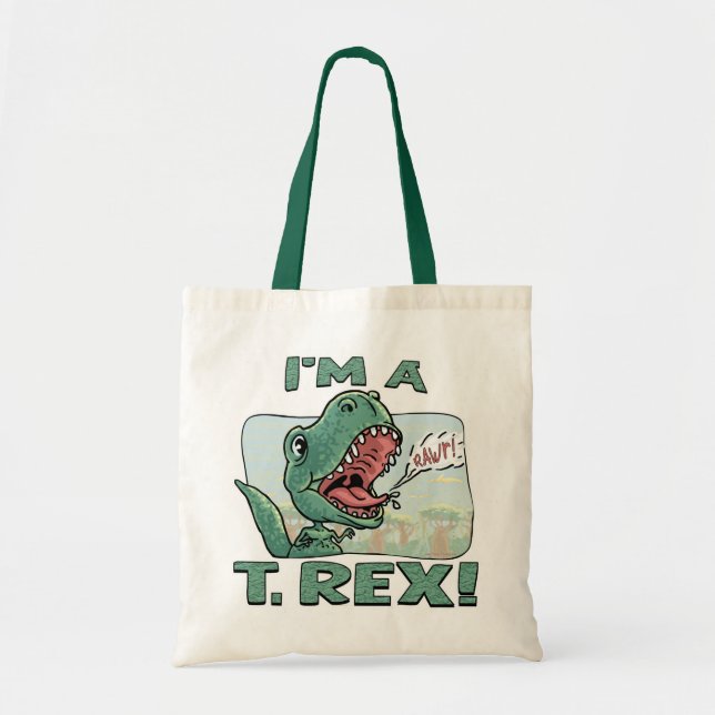 I'm a T. Rex Dinosaur Gift Ideas Tote Bag (Front)