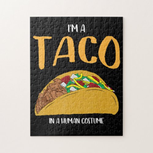 im a taco in a human costume halloween cosplay jigsaw puzzle