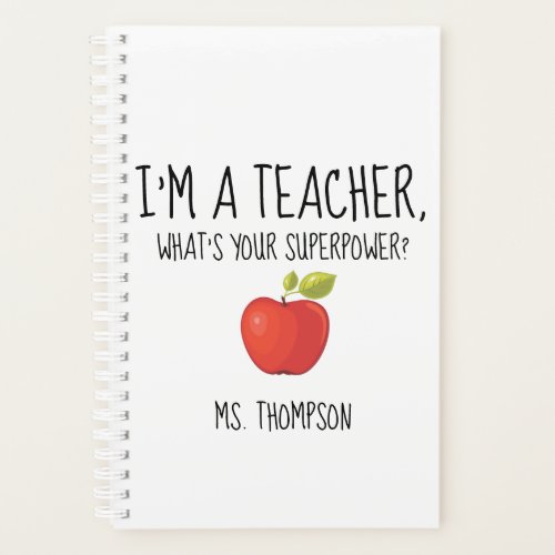 Im a Teacher whats your superpower Planner