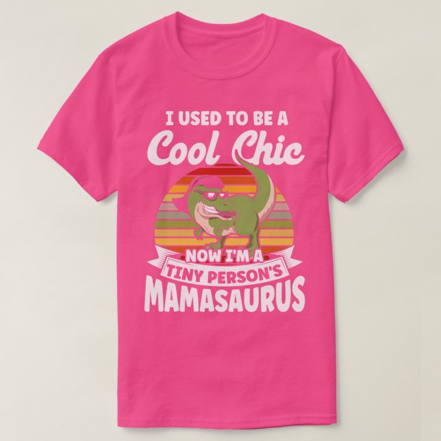Im A Tiny Persons Mamasaurus T Rex Family Matching T-Shirt (Design Front)