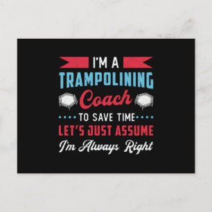 I'm A Trampolining Coach Trampoline Jump Gymnast Postcard