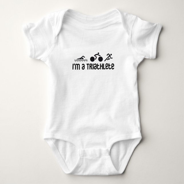 I'm a Triathlete Baby Bodysuit (Front)
