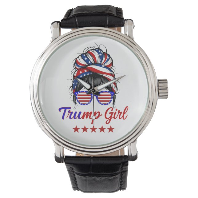  I'm a Trump Girl, Messy Bun Election 2024 Watch (Front)
