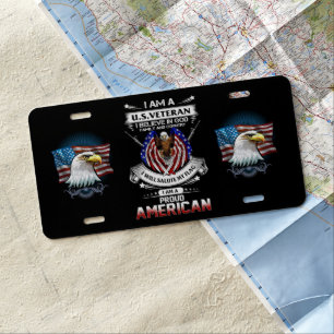 I'M A U.S. VETERAN LICENSE PLATE