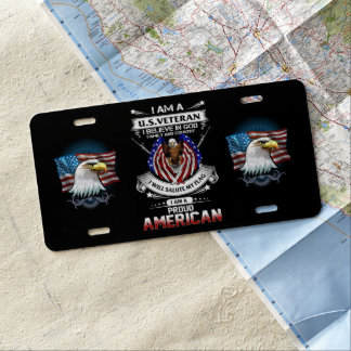 I'M A U.S. VETERAN LICENSE PLATE