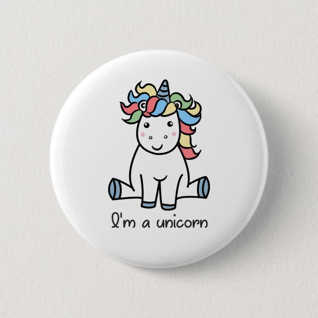 I'm a unicorn! button (Front)