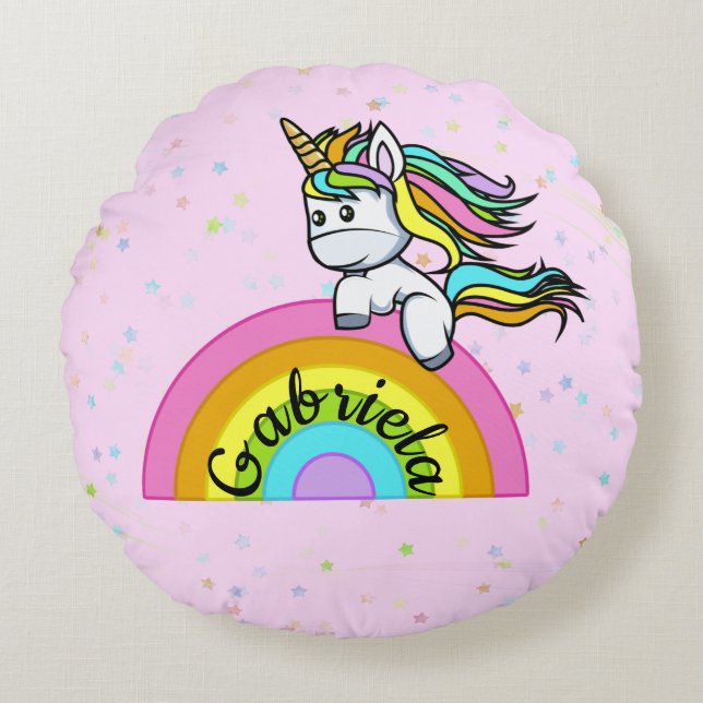 I'm a unicorn - round pillow (Front)