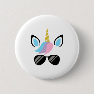 I'm A Unicorn With glasses Costume - FUNNY Button