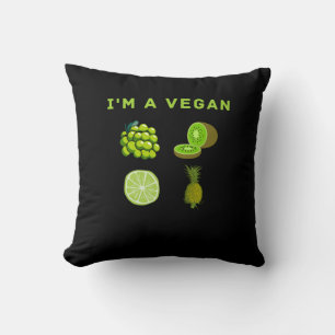 I'm a Vegan-food World Vegetarian Day Throw Pillow