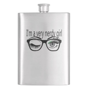 I'm a Very Nerdy Girl with Green Eye Shadow Flask