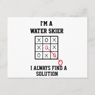 Im A Water Skier I Always Find A Solution   Postcard