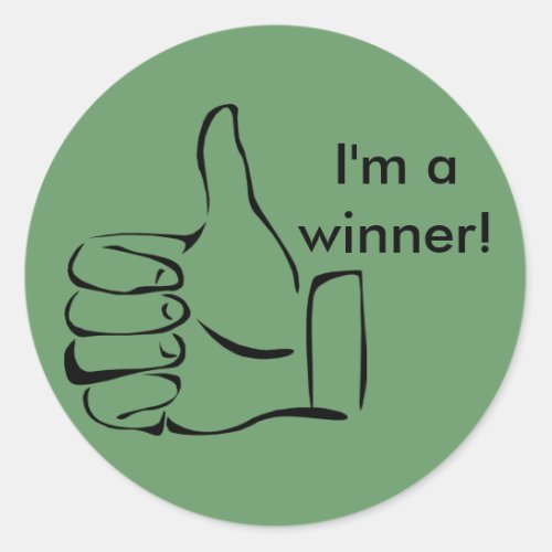 Im a winner Thumbs up Stickers