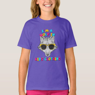 I'm A Wolf In Kids' Clothing Colorful Text T-Shirt