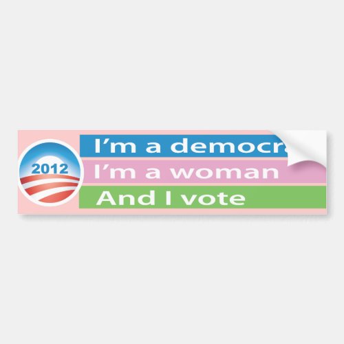 Im a Woman and I Vote Bumper Sticker