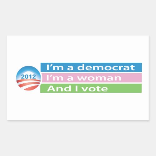 Im a Woman and I Vote Rectangular Sticker