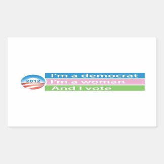 I'm a Woman and I Vote! Rectangular Sticker