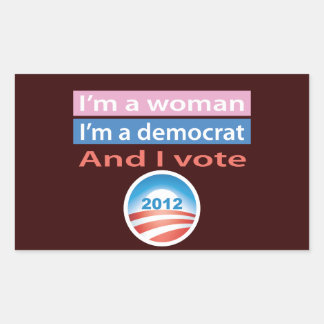I'm a Woman and I Vote! Rectangular Sticker