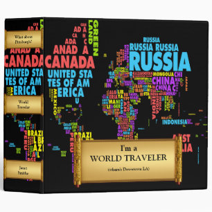 I'm a World Traveler This is My Photo Album 3 Ring Binder