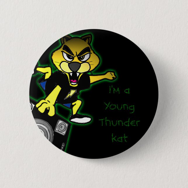 I'm a Young Thunderkat Pinback Button (Front)